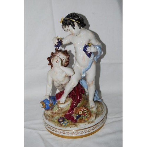 Gruppo ceramico capodimonte - ceramico,
