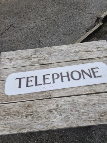 Telephone sign perspex - sign,