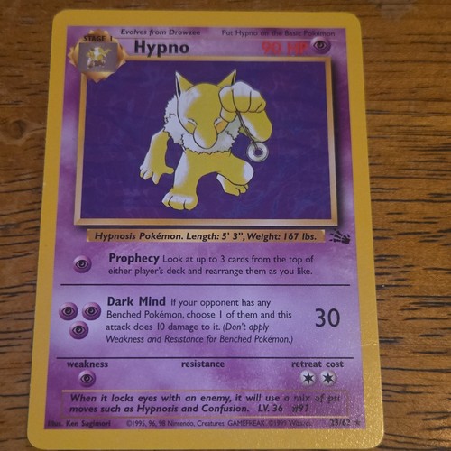 Hypno pokemon fossil - hypno, 23/62