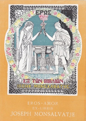 Exlibris bookplate klischee - exlibris,