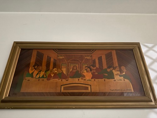 Alfredo pedone quadro intarsio - alfredo,