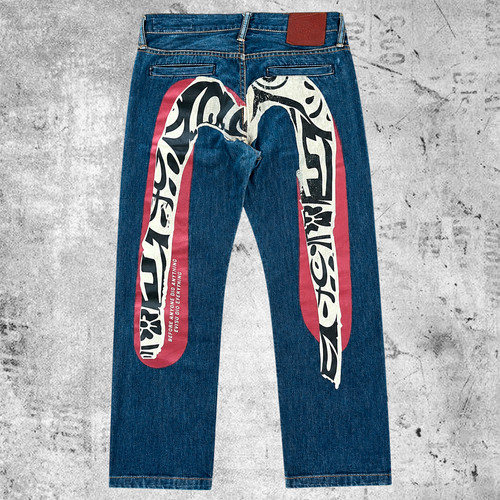 Jeans evisu stampa - -,