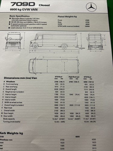 Mercedes benz 709d - diesel, van