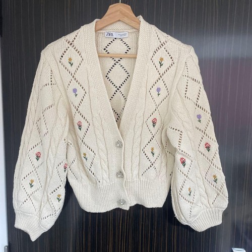 Zara cardigan floral pattern - floral,