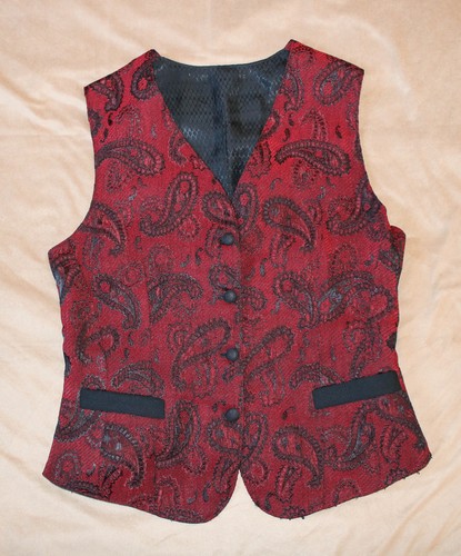 Gilet elegante rosso - gilet, nero