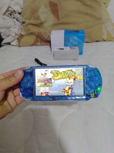 Sony psp 3000 blu trasparente - 3000,