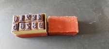 Set 10 Piccoli Timbri Numeri In Legno da Tipografia  Vintage con Custodia