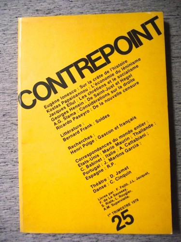 Revue contrepoint 1978 - revue, n°25