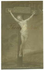 Cartolina, Gesù crocefisso - Citazione di Napoleone a S.Elena sul retro.