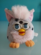 "TIGER" peluche FURBY Buddies, colore rosa e grigio, altezza 10 cm, 1999.