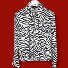 Giacca Moto Zip Frontale Zebra