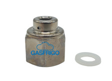 ADATTATORE PER RIDUTTORE DI PRESSIONE AZOTO BOMBOLA 1 LT. RIDUZIONE