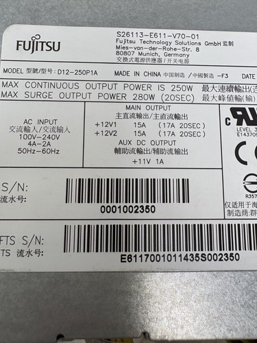 Fujitsu d12 250p1a - fujitsu, d12-250p1a