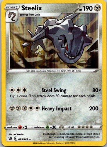 Carte pokémon steelix 099 163 - carte,