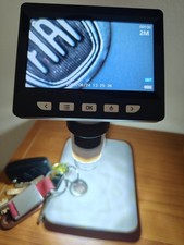 Microscopio Digitale Portatile 1000X - 4.3" LCD 1080P, 8 LED, USB per PC/Mac,...