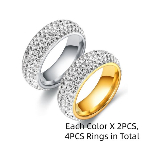 4pcs anelli coppia matrimonio - 4pcs,