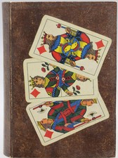 libro oggetto porta carte gioco ramino tre sette poker asso scatola bauletto