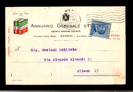 Cartolina 1922 lotto 10813 - 1922,