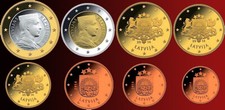 Latvia euro coins unc set - set, 2014