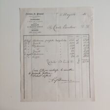 1910 Fornace N.Bramati Mattoni Forati Calce Poggio S. Marcello Fattura C01558