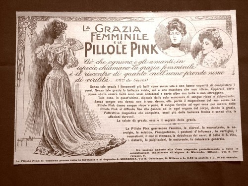 Pubblicità del 1907 pillole - pubblicità,