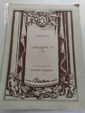 CANARIOS II GASPAR SANZ BERBEN PER CHITARRA PARTITURA SPARTITI MUSICALI BALESTRA