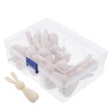  1 set di decorazioni pasquali in legno a forma di coniglietto per bambini, fai