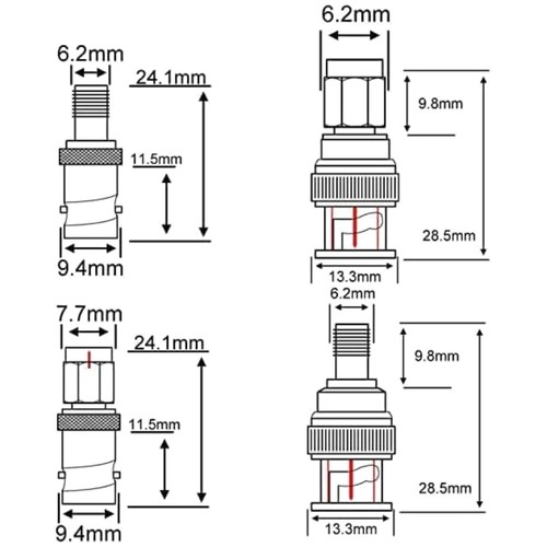 Kit adattatore sma - sma, da
