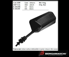 coppia specchi a carena carbon look rettangolare moto 