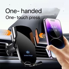 Supporto supporto telefono morsetto caricabatterie wireless auto per cellulari presa d'aria