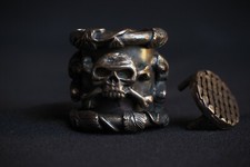 PIPA design Ugo Cacciatori tutta in sterling silver  skull - RARISSIMA