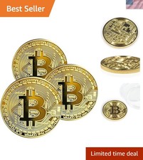 Luxurious 3-Pc Bitcoin Coin