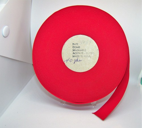 Nastro acetato rosso grosgrain