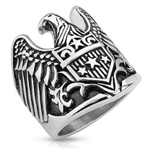 Anello acciaio inox 316l - 316l, eagle