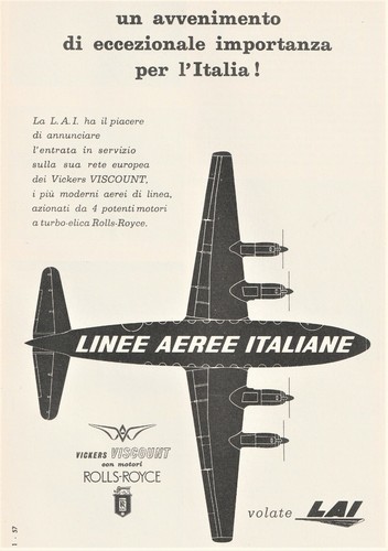 Pubblicita 1957 lai linee - 1957,
