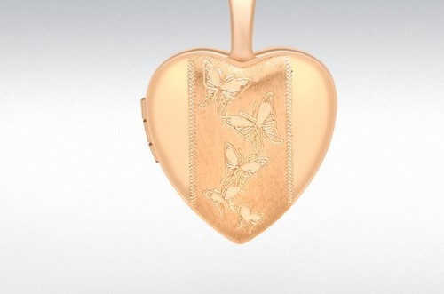 Ciondolo cuore oro rosa 9 - a, in