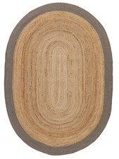Tappeto ovale juta naturale casale juta runner aspetto rustico intrecciato ta...