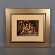Quadro serigrafia su argento 800 Meditazione Romano Stefanelli 152/999 1977
