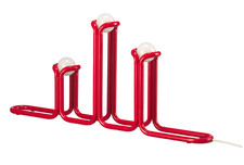 Lampada candelabro LED Ikea Gustaf Westman Vinterfint Beam metallo rosso limi...