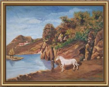 ARTE NAIF SCENA MEDIOEVALE