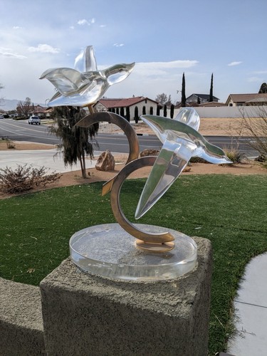Scultura vetro anatre pino - scultura,