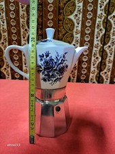 CAFFETTIERA Ceramica e caldaia in alluminio / Italy anni '60 '70