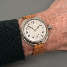 Orologio da polso Ingersoll da polso vintage antico primi dimensioni grandi, funziona zecche forte