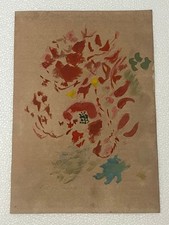 Andre masson disegno quadro su carta vecchia firmato timbrato vintage