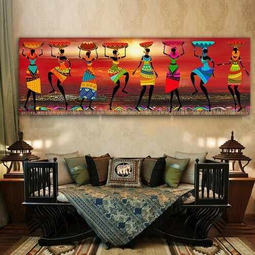 Quadro tela donne africane - su,