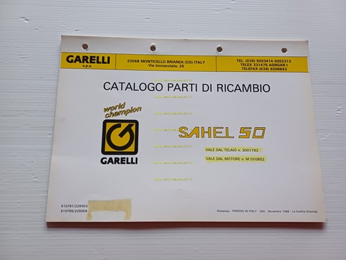 Garelli sahel 1988 catalogo - 50,
