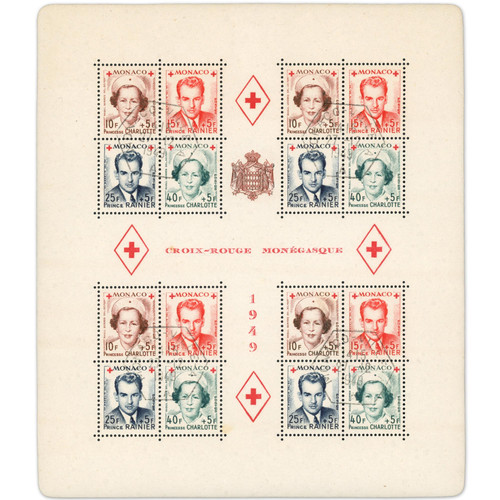 Monaco blocco foglio croce - monaco,