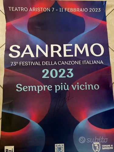Poster originale sanremo 2023 - poster,