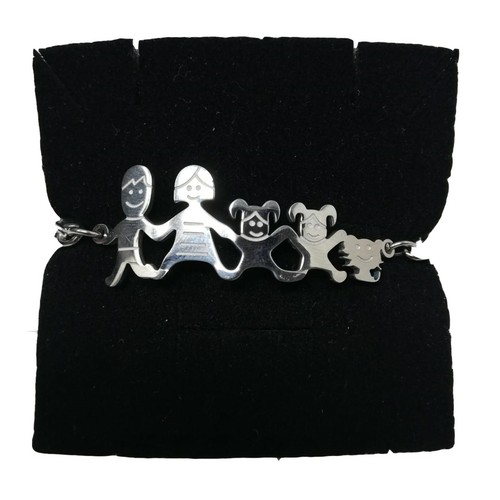 Bracciale acciaio rodiato - acciaio,