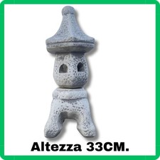 Statua pagoda lanterna lampada giapponese da giardino zen esterno in pietra H33